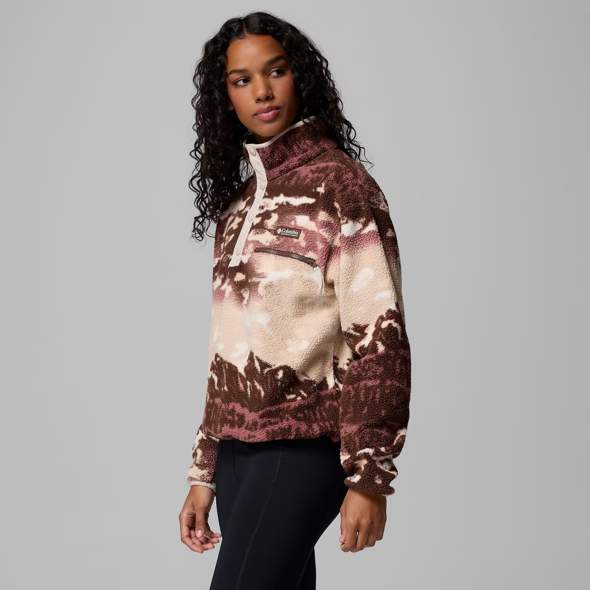 Columbia Helvetia II Printed Cropped Half Snap