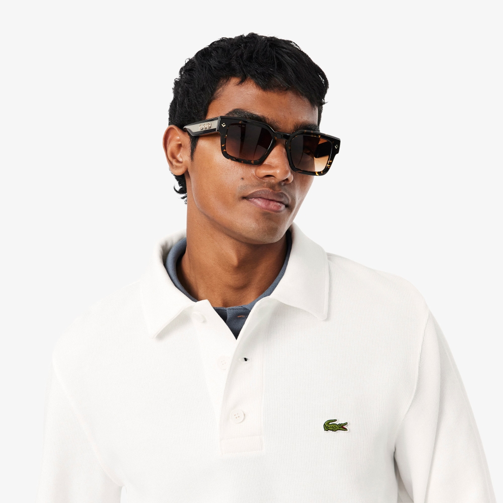Lacoste Sweatshirt mit Polokragen
