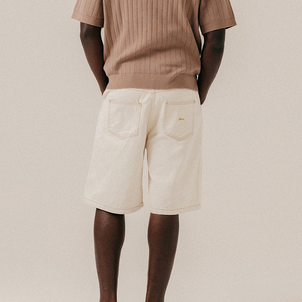 BLKVIS Ecru Denim Shorts
